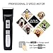 Dog Clippers 2-Speed Professional Rechargeable Cordless Pet Grooming Clippers Kit with Low Noise and Safety Blade Design for Thick Coats