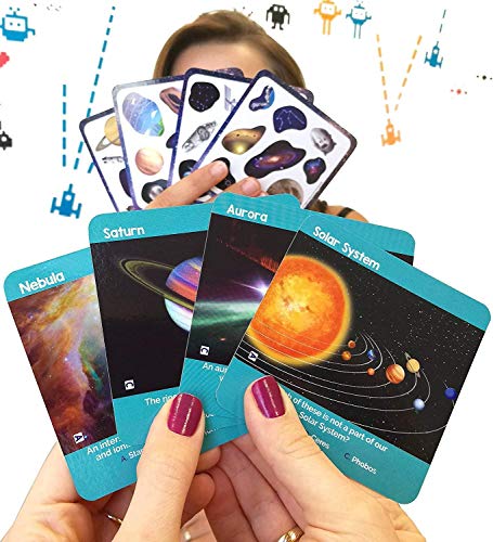 51rliTbVezL Qurious Space | STEM Flash Card Game | Explore, Match, Quiz & Spin Through The Universe. Perfect for Astronomy Fans and Future Astronauts - Image 4