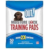 OUT! Moisture Lock Dog Training Pads, 50-Pack