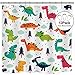 Riyidecor Kids Dinosaur Shower Curtain for Bathroom 72Wx72H Boys Cartoon Animal Colorful Dino Multi Color Child Wildlife 12 Pack Metal Hooks Decor Fabric Bathroom Polyester Waterproof RY-MSLQ