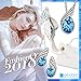 Qianse White Gold Plated Cable Chain Jewelry Set Made with Ocean Blue Swarovski Elements Crystal