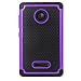 Microsoft Lumia 435 Case, Style4U Dual Layer Hybrid Armor Protective Case Cover for Microsoft Lumia 435 with 1 Stylus [Purple]