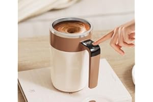 HULPPRE Automatic Self-Stirring Coffee Mug with Smart Temperature Control,400ml 316 Stainless Steel Electric Mixing Cup with 