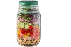 Original Salad Box,Salad Box Jar Side Opening,Portable Salad Container Snack Box with Lid, Suitable for Home, Outdoor, Travel