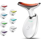 Facial Beauty Device, Based on Triple Action LED, Thermal, and Vibration Technologies for Skin Care, Facial Skin Care Tools, 7 Color Led Face and Neck Beauty Device for Home Use
