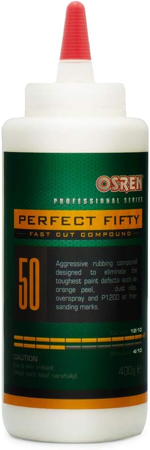 OSREN High Cutting Compound Perfect 50, Removes Deep Swirls Scratches Etchings, Oxidation and Other Defects (13.5oz)