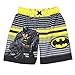 Batman Boys Swim Trunks and Rash Guard Set (3T, Grey/Black)