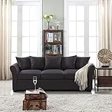 Divano Roma Furniture Classic Sofas, Dark Grey
