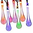 Christmas String Lights, Icicle 24.6ft Solar Lights String with 40 Waterproof LED, 8 Modes Outdoor Decoration Lighting for Garden, Patio, Lawn, Gazebo, Fence, Wedding, Holiday, Party (Multicolor)