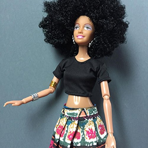 Doll Toy,Matoen Baby Movable Joint African Doll Toy Black Doll Best Gift Toy (Red) - Thumbnail 2