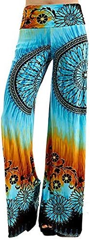 Women cut-price Yoga Pants Print Stretchy Wide Leg Palazzo Lounge Long Pants