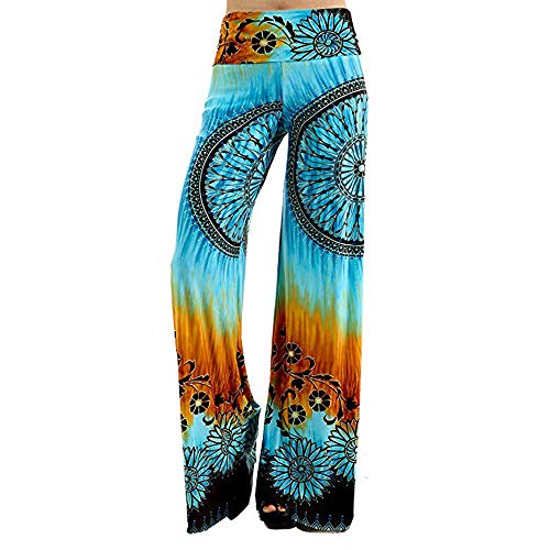 Women cut-price Yoga Pants Print Stretchy Wide Leg Palazzo Lounge Long Pants