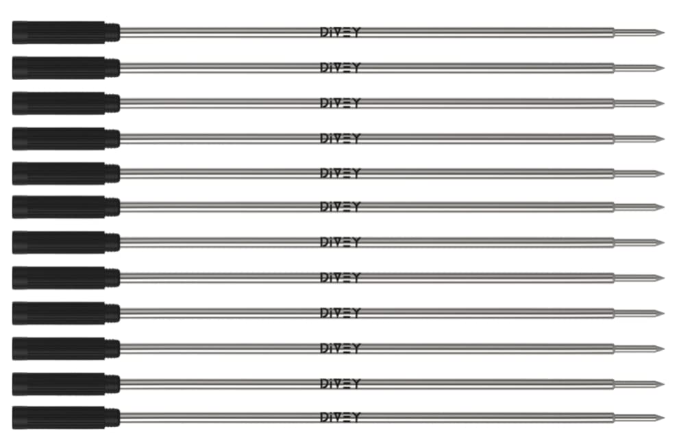 12 x Divey Cross ballpoint pen refills.