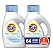 Tide Free and Gentle Liquid Laundry Detergent, 2 Pack of 50 oz., Unscented and Hypoallergenic for Sensitive Skin, 64 Loads