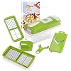 Genius Nicer Dicer Smart Fruit- en groentesnijder, 6-delig, maakt blokjes, schaaft en snijdt, inclusief receptenboekje…