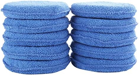 LRJZFX Soft Microfiber Car Wax Applicator Pad Polishing Sponge for Apply Remove Wax Auto