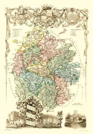 Old Map of Herefordshire 1836 by Thomas Moule 1000 Piece Jigsaw Puzzle (jg)