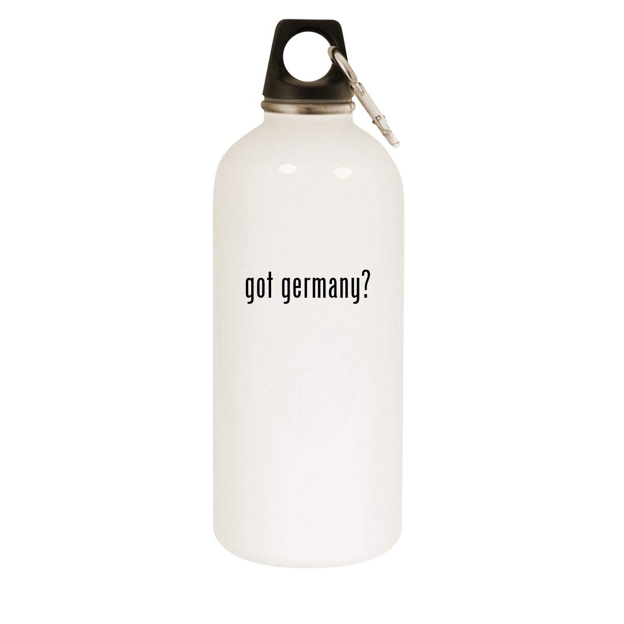 Molandra Products got germany? - 20oz Stainless Steel White Water Bottle with Carabiner, White