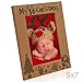 KATE POSH My 1st Christmas Picture Frame, My First, Baby's 1st Christmas, New Baby, Santa & Me Engraved Natural Wood Photo Frame (5x7-Vertical - Classic)