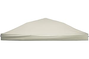 SENMORTAR Replacement Canopy Top, 10' x 10' Pop-Up Cover for Canopy Straight Leg Tent Cover for Outdoor Garden Patio Camping Sun Shade (1pc Top Cloth Only) Beige