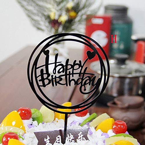 Cake Decorating Supplies - Acrylic Letter Gold Silver Cake Flag Glitter Happy Per Decoration Party Wedding - Stand Patrol Molds Star Brush Kit-baking Pearl Rheme Edible Beginners Pans Tra