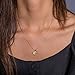 Benevolence LA Cross Necklace with Coin - 14k Pendant Necklace Medal Disc Circle Dainty 18 inch Necklaces for Women - Celebrity Endorsed (14k Gold)