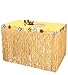 Moon Boat Luau Hawaiian Grass Table Skirts Hibiscus Tropical Flowers Birthday Party Decorations Supplies