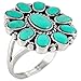 925 Sterling Silver Ring with Genuine Turquoise Sizes 6 to 11