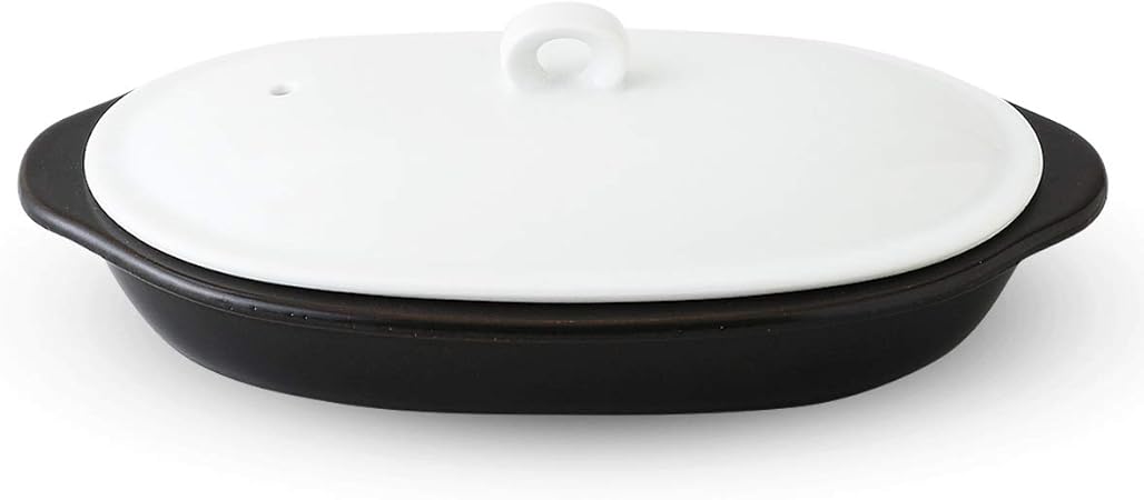 Amazon ランチャン Ranchant 楕円レンジで焼けるくん 月白 マルチ 14x22 5x6 5cm レシピ付き 有田焼 日本製 電子レンジ調理用品 オンライン通販