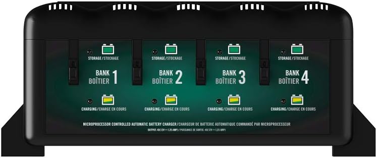 Battery Tender 4-Bank: 12V, 1.25 Amp Battery Charger - 12V Battery Charging Bank with 4 Ports - Simultaneously Charges and Maintains Up to Four Batteries - 022-0148-DL-WH: Automotive