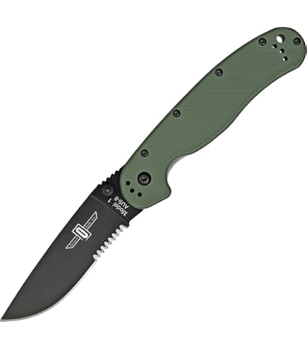 Amazon.com : Ontario Knife Company Rat I, Black Coated AUS-8