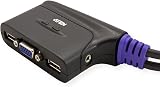ATEN 2-Port USB VGA KVM Switch Audio 0.9m CS62US 2048x1536 DDC2B Windows Linux view 3
