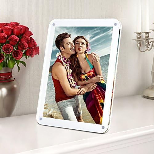 QTQHOME Acrylic Photo frame,Magnetic Photo frame duplex Clear Photo frame In Table on Display-A 4x6inch