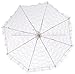 Homeford White Lace Parasol Bridal Umbrella, 26-inch Diameter, 23-inch Length