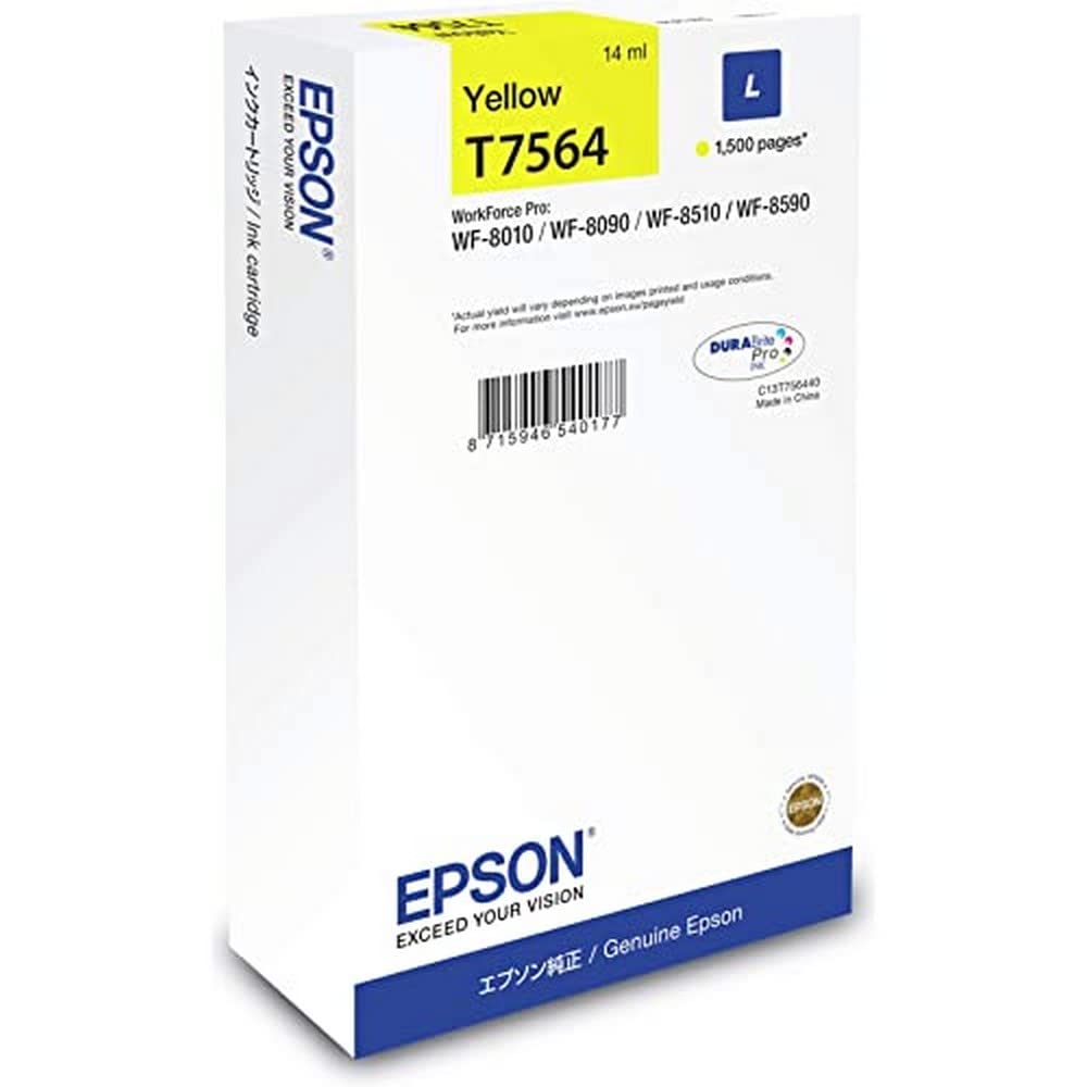 Epson T7564 Yellow Genuine, Ink Cartridge DuraBrite Ultra