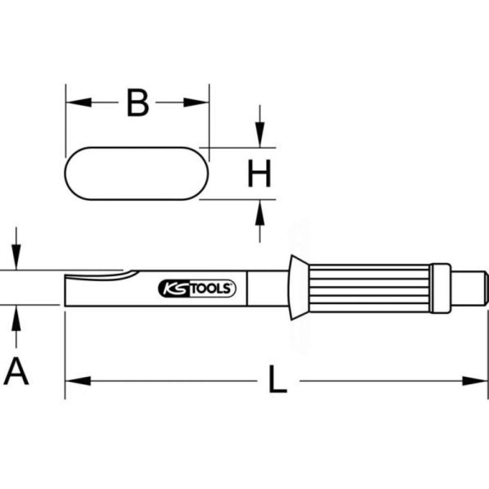 KS Tools 1620217 Body Seam Splitter 15 Degrees - Black - Image 3