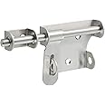 Alise Slide Bolt Gate Latch,Padlock Latches Heavy Duty Barrel Bolts Safety Door Lock,Double Sided Gate Hardware for Barn Fence Gate Inside Doors,6 Inch Solid Stainless Steel Latches,Brushed Finish
