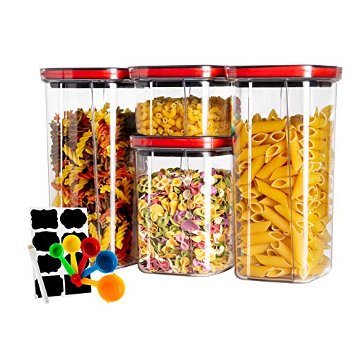 Food Storage Containers, Airtight Storage Containers with Lids, Kitchen Organization and Storage Set,Kitchen Pantry Organization Containers, 4 Pieces
