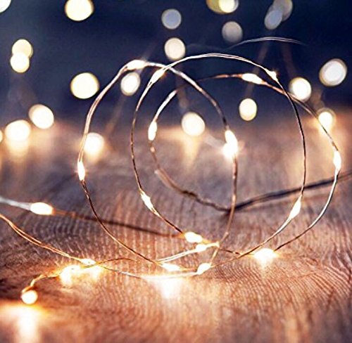 Shining Decors 20 LED Battery Operated Outdoor Indoor Waterproof FAIRY String Copper Wire Lights,White
