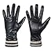 Womens Winter Genuine Sheepskin Leather Gloves, Warm Touchscreen Texting Cashmere Lined Driving Motorcycle Dress Gloves