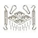 BaiFM 24 Pcs 316 Marine Grade Shade Sail Stainless Steel Hardware Kit Heavy Duty Hardware Kit for Rectangle and Square Sun Shade Sail Installation with Screws