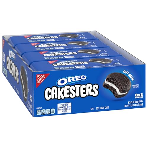 OREO CAKESTERS SOFT SNACK CAKES, 8-3.03 OZ SNACK PACKS