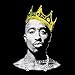 Hat and Beyond Hip Hop Legend Rappers Graphic T-Shirts King Crown Gold Tupac (King Crown-X-Large)