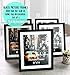 CAVEPOP 11x14 Black Wood Textured Picture Frames 5-Sets, Made to Display (12.5x15.5” Ivory Color Mat 11x14”) Collage Picture Frame Sets