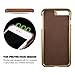 Pierre Cardin iPhone 8 Plus Leather Case / iPhone 7 Plus Case Protective Slim fit Snap On Hard Back Cover for iPhone 8 Plus / iPhone 7 Plus Brown