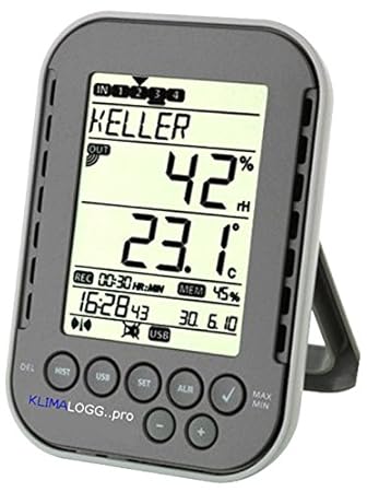 TFA Dostmann Profi-Thermo-Hygrometer mit Datenlogger-Funktion KlimaLogg Pro 303039. (anthrazit)