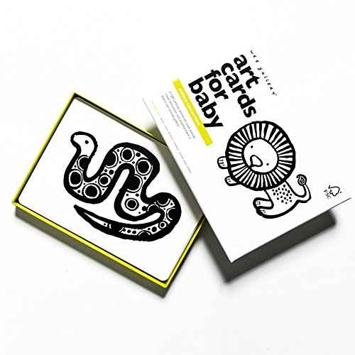 Wee Gallery Art Cards for Baby, High Contrast Black and White Cards for Baby, Jungle Collection - 0 to 12 Months