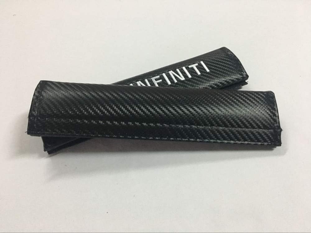 YHD LED 2pcs Infiniti Carbon Fiber Seat Belt Cover Shoulder Pad Cushion Car Seat Belt Shoulders Pad Cushion Truck Cover