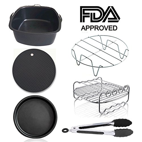 Air Fryer Accessories Deep Fryer Universal, Fits Phillips & Gowise Air Fryer Accessories Fit all 3.7QT-5.3QT-5.8QT By RJUN