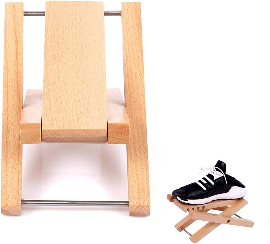 Solid Wood Guitar Foot Stools Adjustable 4 Levels Professional Folding